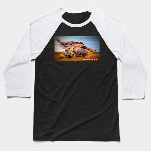M-4 Sherman-Desert Rats Baseball T-Shirt by WarDaddy